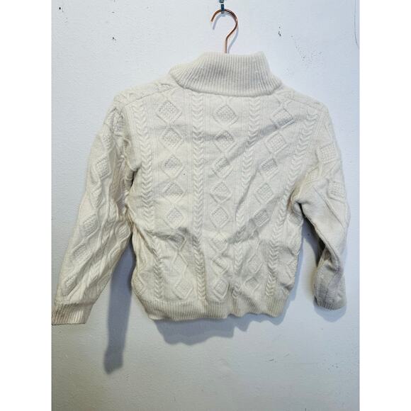 SPLENDID Off-White Wool Blend Quarter Zip Long Sleeve Dakota Half Zip Sweater S - Picture 9 of 12